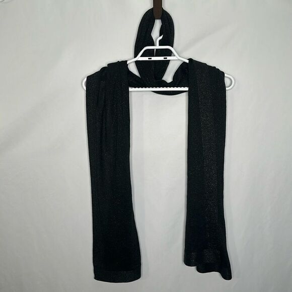 Black sparkling Lauren Ralph Lauren scarf - Picture 1 of 3
